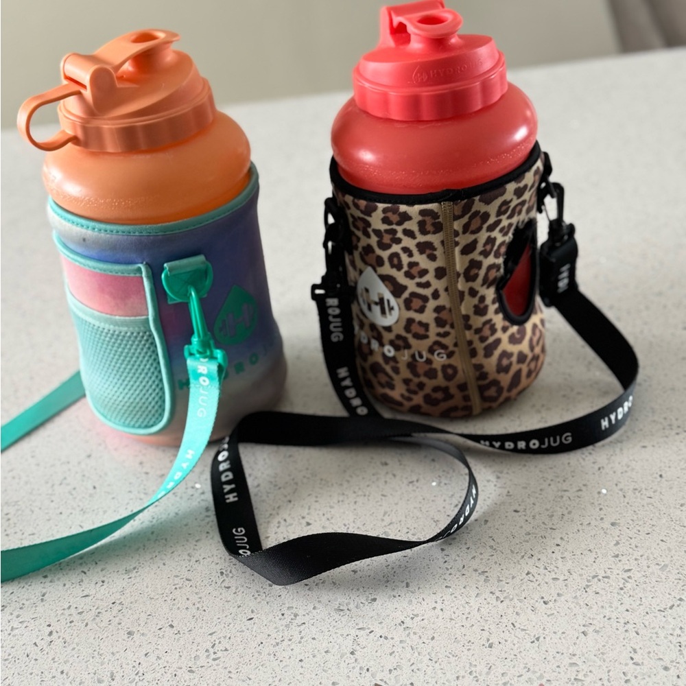 HydroJug Kids Bottle Set - Coral and Leopard